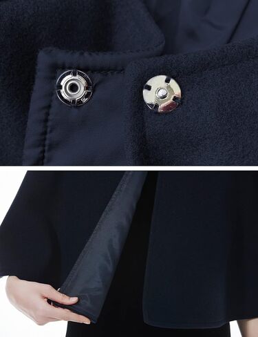 BEAUTELICATE Women Wool Blend Cape Cover Up Jacket Coat Spring Autumn Wedding Bridal Shawl in Kuwait