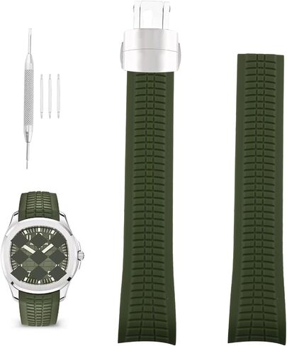 Compatible for 21mm Patek Philippe Aquanaut PP 5164A 5165 5167A 5167R 5168 5968 5267 200A-010 Rubber Watch Band Replacement for men Silicone Wirstband Strap women Bracelet in Saudi Arabia