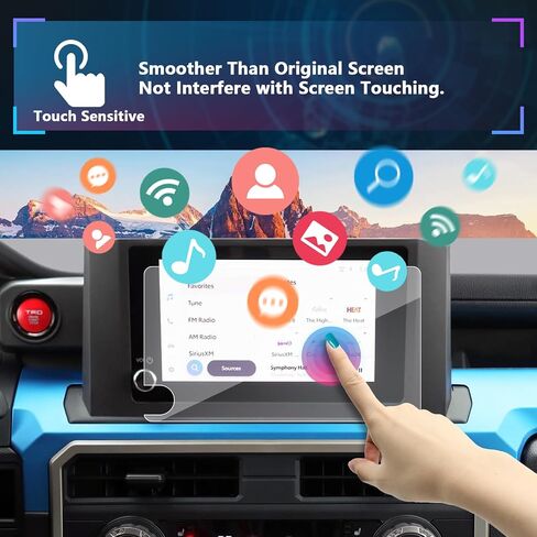SXCY for Toyota 2022 2023 2024 Tundra Limited 14 بوصة واقي شاشة GPS من الزجاج المقسى 2023 2024 Tundra Navigation Screen Protector Touch Screen Accurate Clear Film in Kuwait