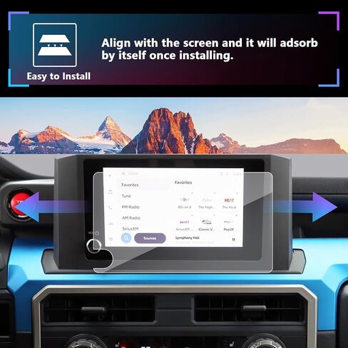 SXCY for Toyota 2022 2023 2024 Tundra Limited 14 بوصة واقي شاشة GPS من الزجاج المقسى 2023 2024 Tundra Navigation Screen Protector Touch Screen Accurate Clear Film in Kuwait