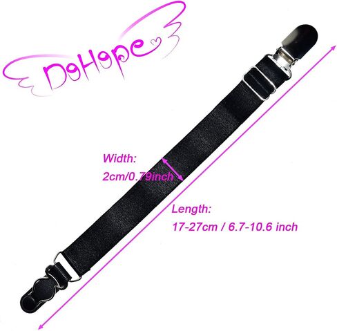 DoHope Stocking Clip Garter Straps قابل للتعديل ملحقات الحمالة للجوارب in Saudi Arabia