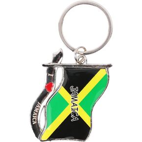 Jamaica Souvenir Keychain - Jamaican Flag Key Ring