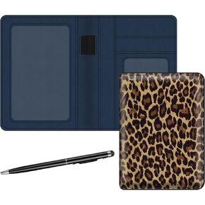 bvya Passport and Vaccine Card Holder Combo, Printed Leather Wallet with CDC Vaccination Card Slot, Leather Travel Documents Organizer Protector