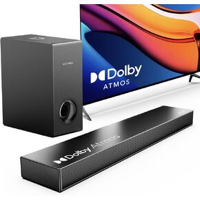 ULTIMEA Sound Bar for Smart TV with Dolby Atmos,190W Peak Power Soundbar with Subwoofer, TV Sound Bar with Bass Boost, Home Theater Audio Sound Bars for TV Speakers, Ultra-Slim Series Nova S50