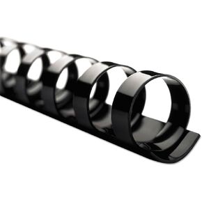 Swingline GBC 4000020 CombBind Standard Spines 1/4-Inch Diameter 25 Sheet Capacity Black 100/Box
