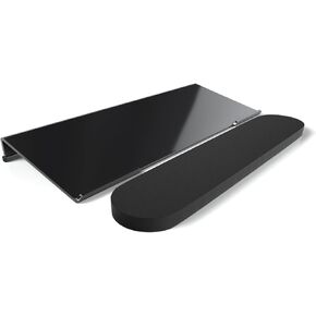 Acrylic Tilted Computer Keyboard Stand for Ergonomic Typing, Keyboard Tray Holder with Silicone Non-Slip Case, Black