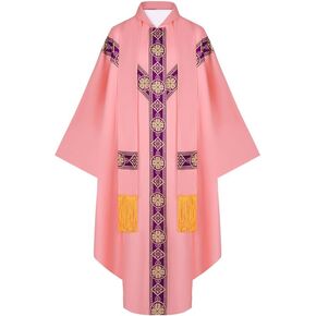 Catholic Priest Robe Adult Men Priest Costume Chasuble for Catholic Priests, standard, Purple