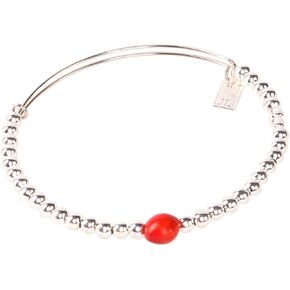 Expandable Bangle Bracelet for Women - w/Meaningful Good Luck Huayruro Red Black Seed - Great Gifts for Mom, Daughter, Sister, Aunt, Girlfriend