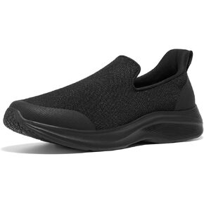 Mens Slip On Walking Shoes with Arch Support, Lightweight No Lace Sneakers,Non Slip Breathable Tennis Shoes,Casual Travel Gym Work Shoes