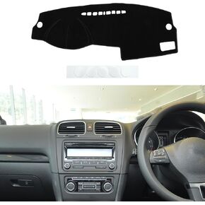 غطاء Motoforti Dash، سجادة لوحة القيادة غير قابلة للانزلاق لسيارة Volkswagen Golf 4 MK4 1997-2004، بوليستر، أسود
