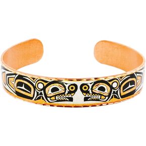 Native American Haida Cuff Bracelets Bear Totem Animal Jewelry Artisan Copper Cuff Bracelet. Haida Art Jewelry Spirit Animal Bracelet of a Bear
