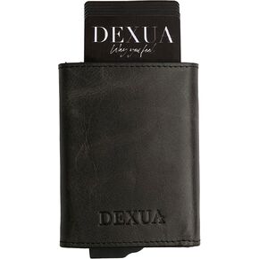 Rfid Blocking, Pop-Up Card Holder, Cash & Coin Purse, Leather Men & Women Wallet, Elegant Gift (Coal Grey)