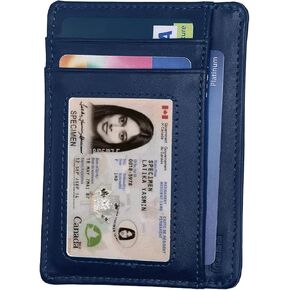 Slim Minimalist Leather Wallet, Front Pocket Wallets,RFID Blocking,Credit Card Holder for Men&Women