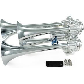 HornBlasters Bullet Air Horn Only - 4 Chrome Trumpets