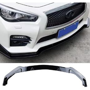 3PCS Front Bumper Lip Spoiler Lip Lower Bumper Body Fit 2014-2017 Infiniti Q50