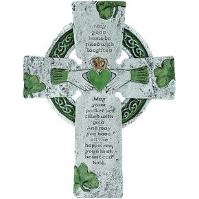 TALPGOD Celtic Cross Irish Blessing Wall Decor,Irish Wall Crosses for Home Decor,Irish Cross Wall Art for Ireland Gifts,Irish Decor Irish Gifts for Men,Celtic Gifts Catholic Cross for Home