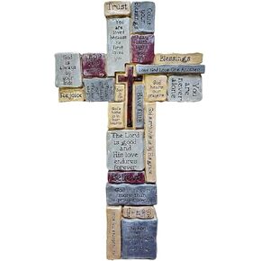 Imerance Inspirational Resin Wall Cross,11 Inch Crucifix Wall Cross,Christian Decor,Christian Gifts and Religious Gifts for Women,Men