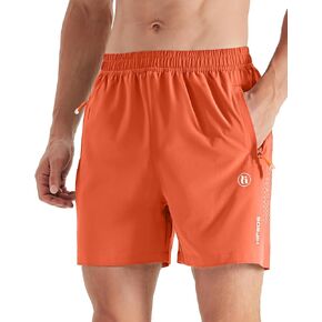 Mens Athletic Shorts -Running, Tennis Gym Workout Shorts for Men 5"/7"/9"- Comfort, Lightweight, 3 Zippered Pockets