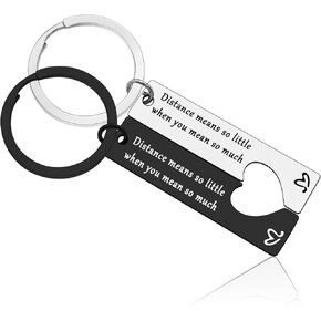 Anniversary Keychain for Boyfriend Girlfriend Couple Keychain Set for Him Her Long Distance Relationship Gift His and Hers Gift Going Away Gift for Couple Valentines Birthday Gift for Husband Wife