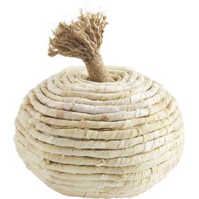 Mud Pie Corn Husk Rope Pumpkin, Large Table Sitters