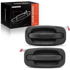 A-Premium - Front Left & Right Exterior Door Handles - Compatible with Chevy Silverado 1500 2500 3500, Tahoe, Avalanche, Suburban & GMC Sierra, Yukon & Cadillac - 99-07 - Replace# 15034985, 15034986
