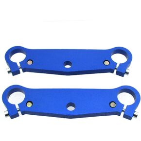 2 Strock Front Fork Triple Tree Clamps Blue For 47cc 49cc Mini Pocket Bike Cags Mx-3 GP-RSR MTA1 MTA2 A1 A2 A3