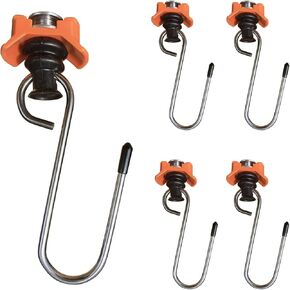 5 Pack Single Stud Fitting L Track Tie Down Anchor with S Hook