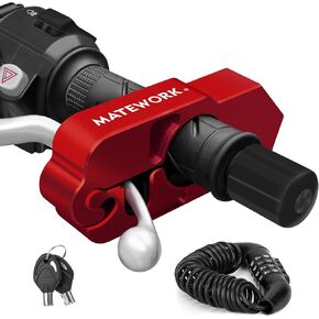 Motorcycle Lock Anti Theft Heavy Duty, Motorcycle Handlebar & Brake Lock with Helmet Lock, Bike Lock, Universal for All Bike Motorcycle Black