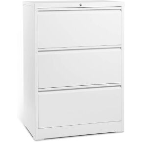 Aobabo 3 Drawer Home & Office Steel File Cabinet, Vertical Filing Storage, 15", Black