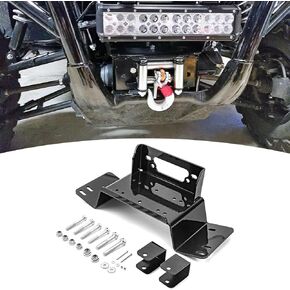 Wsays Front Bumper Winch Mounting Plate Compatible with 2014-2024 Honda Pioneer 700 and 700-4