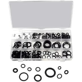 225PCS Car O Rings Assortment Kits, 18 Sizes Nitrile Rubber Sealing Gasket Washer, Oil Drain Plug Replacement for Vehicles Repair, Plumbing, Motorcycle, Gas Connection
