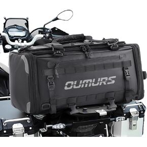 45-60L Motorcycle Tail Bag Waterproof Expandable Motorcycle Luggage Bag Rear Bag Backpack,Compatible With Touring Cruiser Standard Motorcycle Scooter Motorcycle Travel Luggage bag All Weather