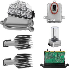 Xenon Ballast Bulb LED Module Diode Kit Left Side Turn Signal Module Fits for BMW 5 Series M5 528i 535i 550i xDrive 2011-2013, Replaces Part 63117237647 63117316217 63117271901 63127262731
