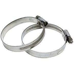 HPS Performance EMSC-110-130x2 Stainless Steel Embossed Hose Clamps SAE 72, 4-5/16" - 5" (Pack of 2)