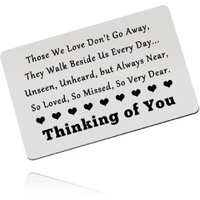Baipilu Memorial Gifts Engraved Wallet Insert Card In Memory of Gifts for Loss of Mom Father Daughter Son Sympathy Condolence Remembrance Gift for Loss of Loved One Metal Wallet Insert Card