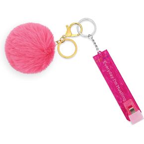 NABULOUS Card Grabber for Long Nails - Credit Card Puller - ATM Debit Card Clip Keychain with Pom Pom - Sanitary Card Grabber (Pink Water)