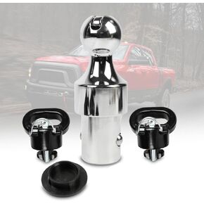 60638 Puck System 2-5/16" Gooseneck Ball & Safety Chain Anchor Kit for 2013-2023 Ram 2500 3500 38000 lbs GTW/ 9500 lbs VTW