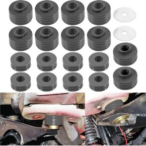 KF04050BK Silicone Body Mount Bushing Kit Compatible with Ford F250 F350 Super Duty 1998-2018 2WD 4WD Silicone Body Mount Bushings Kit (GREY)