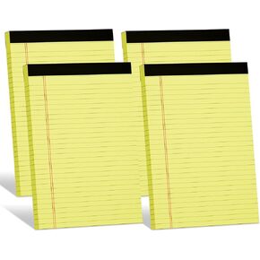 300 Sheets Pink Legal Pads 8.5 x 11 College Ruled Paper 6-Pack Note Pad Narrow Ruled 50 Sheets per Notepad Perforated Writing Pad Durable Sturdy Back 8x11 Pads of Paper