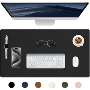 Desk Pad,Waterproof PU Leather Table Mat,Laptop Desk Pad,Non-Slip Desk Protector Mat for Office/Home (Pale Pink, 31.5" x 15.7")