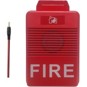 5V 12V 9V DC 24V Fire Alarm Siren Alarm Horn Sound Flash Light Loud 120dB 7 Tones Warning Alert with 2.1 x 5.5mm Female Socket for DIY Alarm