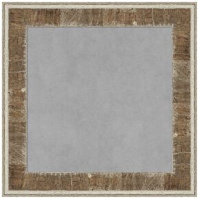 لوحة مغناطيسية بإطار من Amanti Art (21 × 21) لوحة مغناطيسية ضيقة باللون البني للمزرعة، لوحة إعلانات مغناطيسية صغيرة لديكور المكتب، غرفة الطين، المطبخ أو منطقة إسقاط المنظمة من WI، الولايات المتحدة الأمريكية