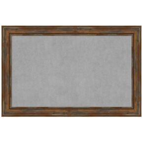 Amanti Art Framed Magnetic Board (46 x 30) Alexandria Rustic Brown Magnet Board, Large Magnetic Bulletin Board for Office Decor, Mudroom, Kitchen or Organization Drop Zone from WI, USA