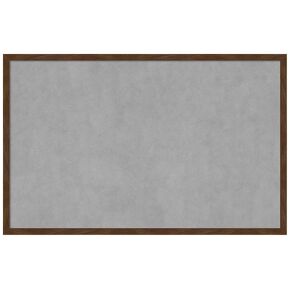 Amanti Art Framed Magnetic Board (33 x 21) Carlisle Brown Narrow Magnet Board, Large Magnetic Bulletin Board for Office Decor, Mudroom, Kitchen or Organization Drop Zone from WI, USA