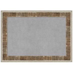 Amanti Art Framed Magnetic Board (29 x 21) Farmhouse Brown Narrow Magnet Board, Medium Magnetic Bulletin Board for Office Decor, Mudroom, Kitchen or Organization Drop Zone from WI, USA