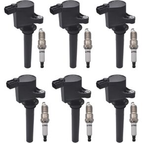 Ignition Coil Pack with Iridium Spark Plugs DG500 SG513 Set of 6 Compatible with Ford Mazda Mercury Escape Taurus Freestyle Tribute Mariner Montego 3.0L V6