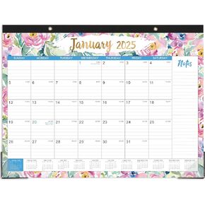 2025 Desk Calendar - Jan 2025 - Dec 2025, 12 Months Large Monthly Desk Calendar 2025, 22" x 17", Desk Pad, Large Ruled Blocks, To-do List & Notes, Best Desk/Wall Calendar for Planning and Organizing