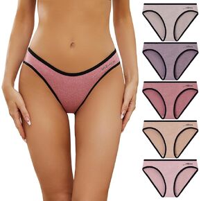 Sexy Bikini Underwear For Women Cheeky Panties Low Rise Hipster High Cut Stretch Breathable Soft Briefs for Ladies