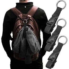 3 Pcs Add a Bag Luggage Straps, Jacket Holder, Make Your Hands Free, Adjustable Suitcase Belt Straps, Travel Accessories for Connecting Luggage or Backpack, Black