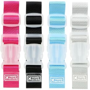 Luggage Carrying Clip Buckle, Add a Bag Luggage Straps Jacket Gripper Heavy Duty Luggage Straps for Suitcases, Travel Belt, Suitcase Strap (4PCS)